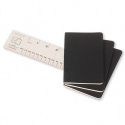 Zestaw 3 Zeszytów MOLESKINE Cahier Journals P (9x14cm) w linie, 64 strony, czarny