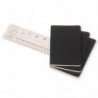 Zestaw 3 Zeszytów MOLESKINE Cahier Journals P (9x14cm) w linie, 64 strony, czarny