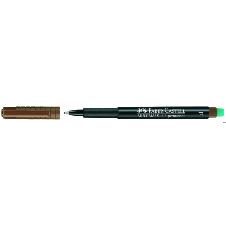 Faber-Castell Foliopis permanentny FINE 0.6 mm brązowy, opakowanie 10 sztuk
