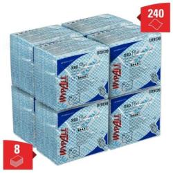 Czyściwo składane WYPALL X80 Plus Critical Clean, włókninowe, 35,5x33,5cm, 30 szt., niebieskie