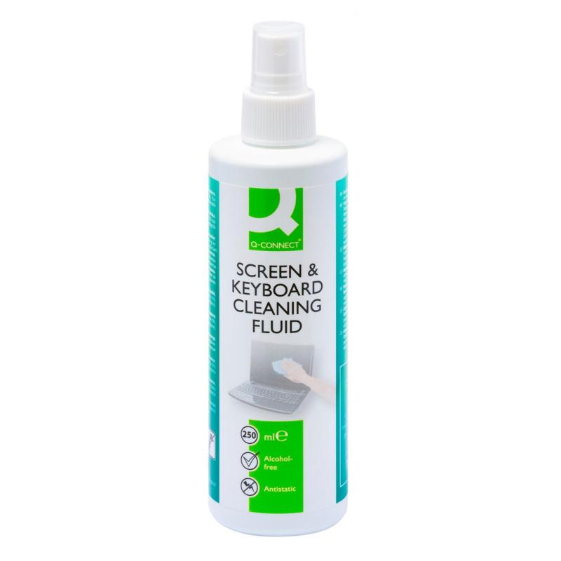 Spray do czyszczenia ekranów TFT/LCD/LED i klawiatur Q-CONNECT, 250ml