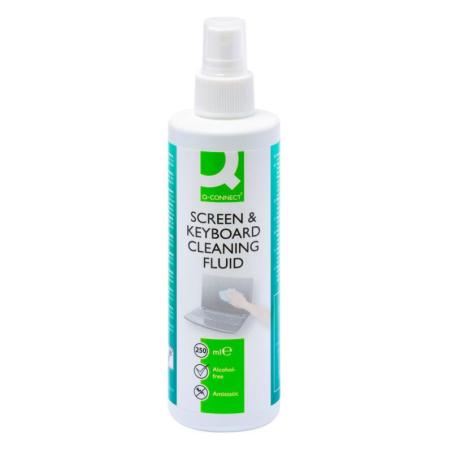 Spray do czyszczenia ekranów TFT/LCD/LED i klawiatur Q-CONNECT, 250ml