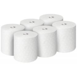 Ręcznik papierowy w roli SCOTT Essential, 1-warstwowy, 350 m, 1400 listków, 6 rolek, biały