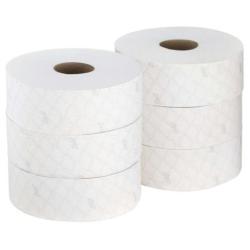 Papier toaletowy Jumbo SCOTT Essential, 2-warstwowy, 6 rolek x 1053 listki, biały