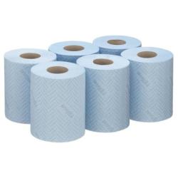 Ręcznik papierowy WYPALL L10 General Clean, 1-warstwowy, centralne odwijanie, 6 rolek x 280 listków, niebieski