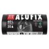 Worki na śmieci ALUFIX Professional, LDPE, 60x80cm, 21 μm, 60l, 20 szt., czarne