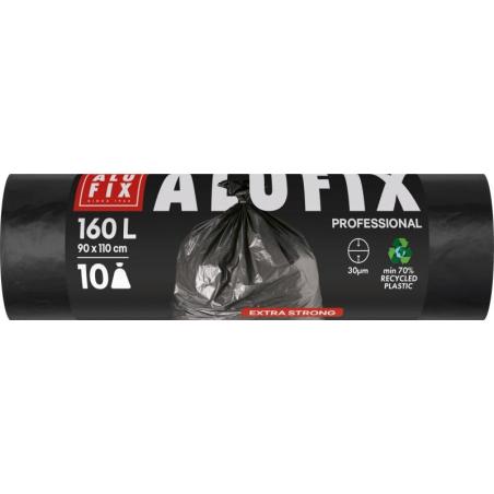 Worki na śmieci ALUFIX Professional, LDPE, 90x110cm, 30 μm, 160l, 10 szt., czarne