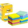Karteczki samoprzylepne POST-IT Energetic, 76x76mm, 8x100 kart.+4x100 kart. gratis, mix kolorów