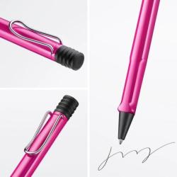 Długopis LAMY Safari 213, M, z niebieskim wkładem, różowy