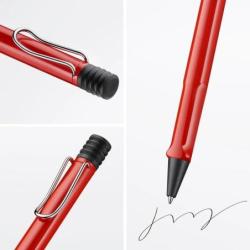Długopis LAMY Safari 214, M, z czarnym wkładem, czerwony