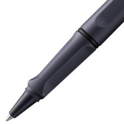 Pióro kulkowe LAMY Safari 3E2, M, z niebieskim wkładem, grafitowo-czarne
