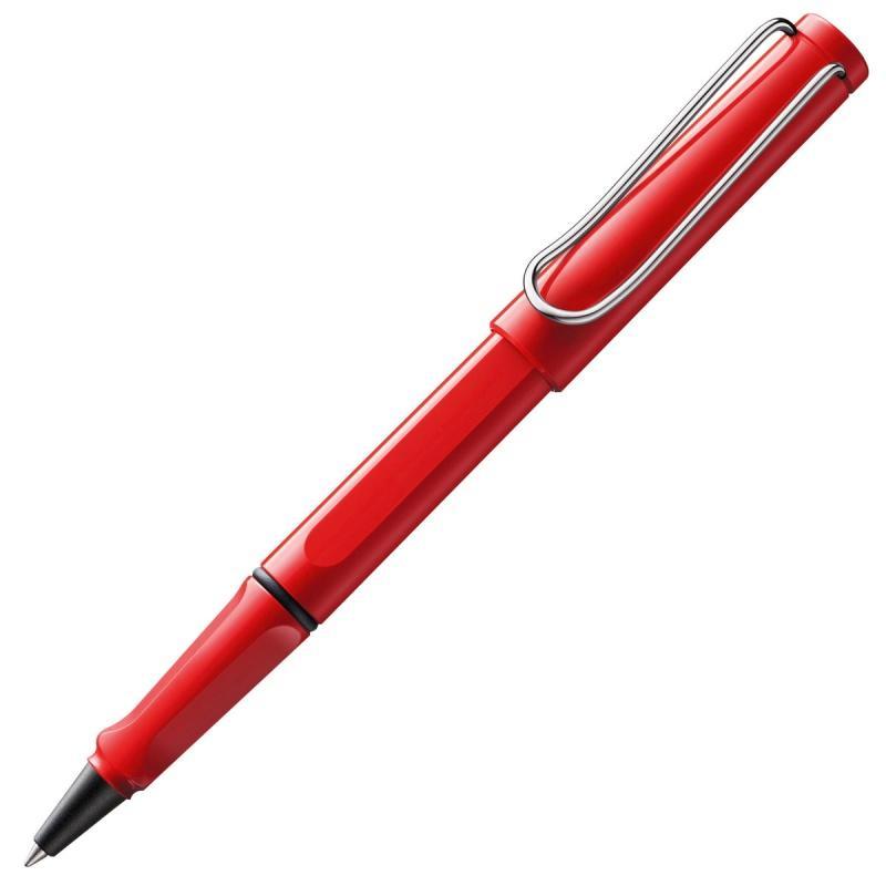 Pióro kulkowe LAMY Safari 316, M, z czarnym wkładem, czerwone