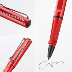 Pióro kulkowe LAMY Safari 316, M, z czarnym wkładem, czerwone