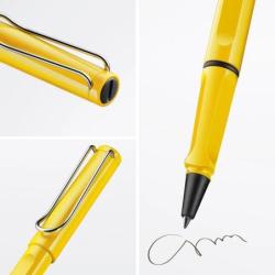 Pióro kulkowe LAMY Safari 318, M, z czarnym wkładem, żółte