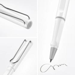 Pióro kulkowe LAMY Safari 319, M, z niebieskim wkładem, biały