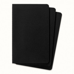 Zestaw 3 Zeszytów MOLESKINE Cahier Journals L (13x21cm) w kratkę, 80 strony, czarny