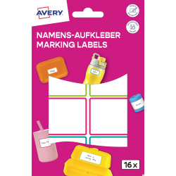 Avery Zweckform Naklejki do oznaczania 48 x 34 mm, 16 sztuk, kolorowe ramki