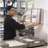 Zestaw ścienny Durable VARIO WALL 10 paneli A4 w kolorach czarnym, czerwonym, żółtym, zielonym i ciemnoniebieskim