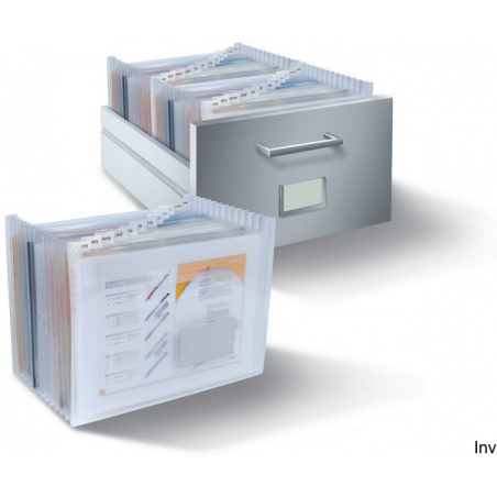 System harmonijkowy wolnostojący 32 kieszeniowy DCD-4432T Pentel Recycology transparentny