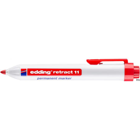 Edding Marker permanentny automatyczny okrągła końcówka 1,5-3 mm czerwony retract11/002/CZ