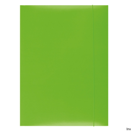 Teczka z gumką Office Products A4 300gsm zielona 3-skrzydłowa