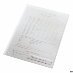 Folder Leitz CombiFile A4 biały przezroczysty folia 5 sztuk 200 mic z klapką i etykietami
