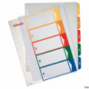 Przekładki plastikowe Esselte A4 1-5 do zadruku 300 mic, kolorowe, multiperforowane, 1 komplet