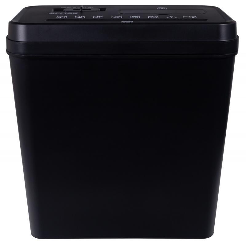 Niszczarka OFFICE PRODUCTS, paski, do 10 kartek A4, kosz 14l, czarna