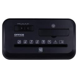 Niszczarka OFFICE PRODUCTS, paski, do 10 kartek A4, kosz 14l, czarna