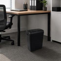 Niszczarka OFFICE PRODUCTS, paski, do 10 kartek A4, kosz 14l, czarna