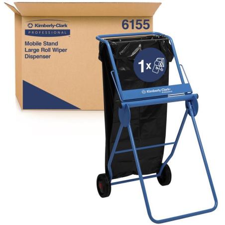 Dozownik przenośny do czyściw w rolkach KIMBERLY-CLARK PROFESSIONAL, 6155, na dużą rolkę, stalowy