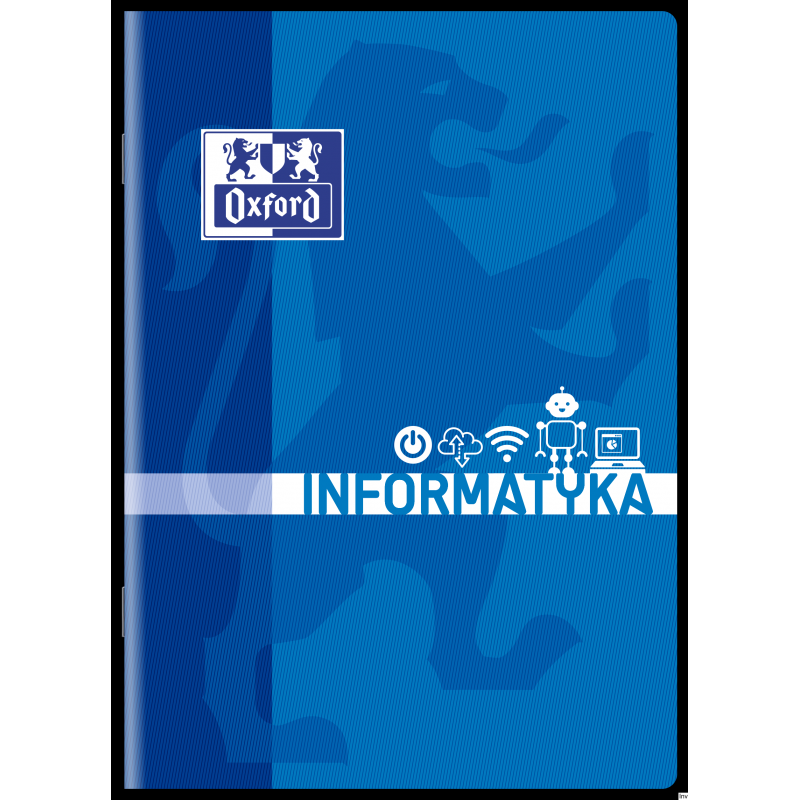 Zeszyt A5 60 kartek kratka z marginesem Oxford informatyka 400139056