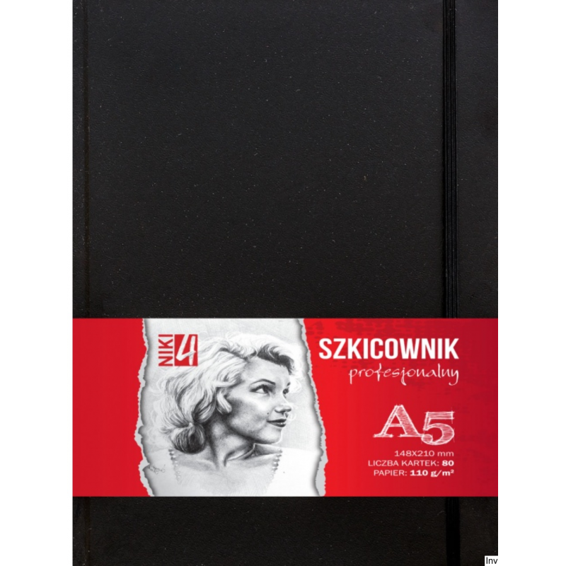 Szkicownik A5 Koh-i-noor, profesjonalny, 80 kartek, 110 g, do ołówka, tuszu, węgla i pasteli