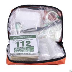 Apteczka pierwszej pomocy DONAU SAFETY, materiałowa, DIN MINI, pomarańczowa, 1 sztuka