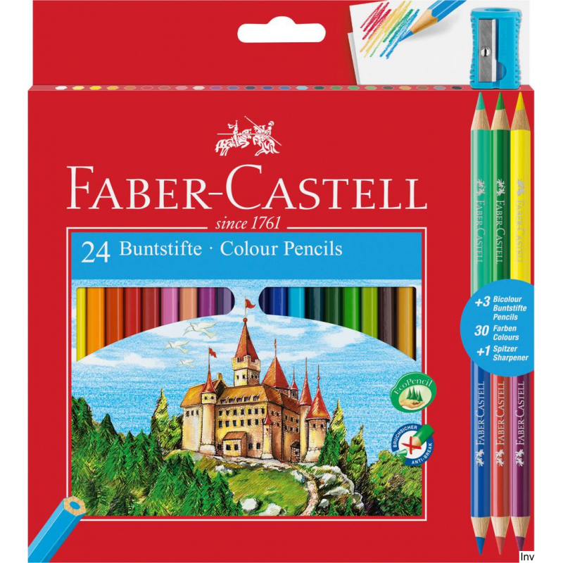 Kredki Faber-Castell ZAMEK 24 kolory + 3 kredki DW FC110324