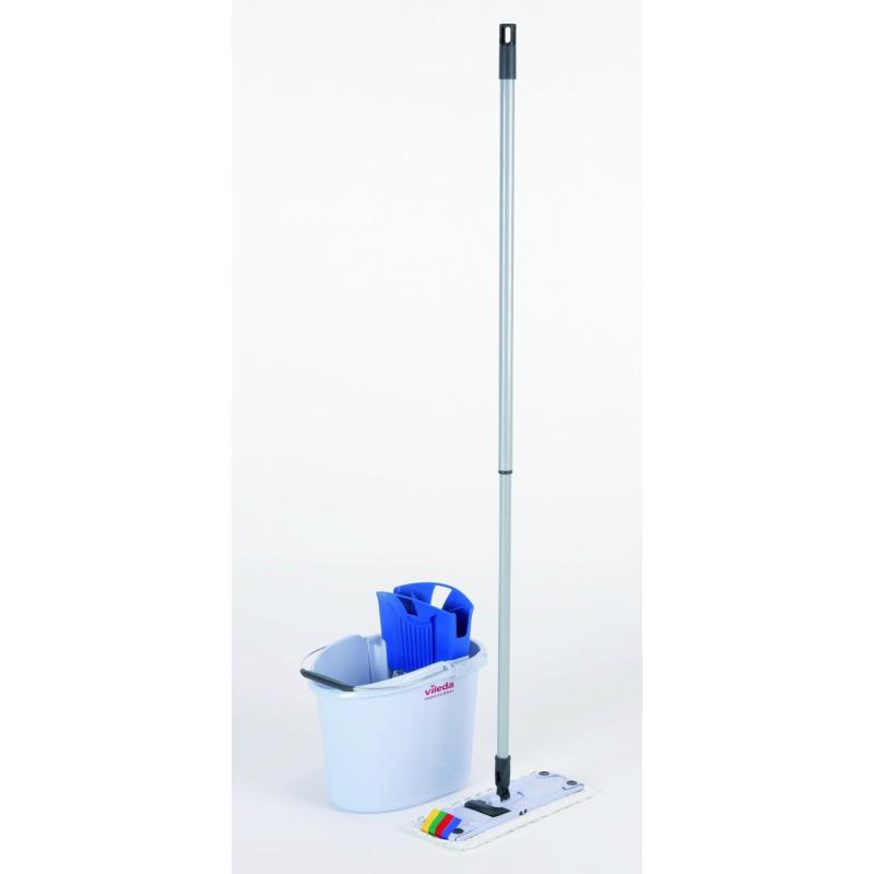 PAKIET Zestaw VILEDA PROFESSIONAL UltraSpeed Mini, wiadro z wyciskaczem, kij teleskopowy, uchwyt, wkład Microlite
