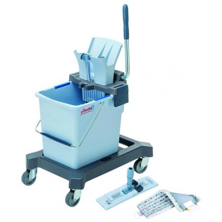 Zestaw VILEDA Professional UltraSpeed Pro, wózek jednowiaderkowy z wkładem r-MicroLite Max mop