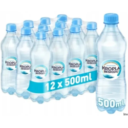 Woda KROPLA BESKIDU niegazowana 0.5L butelka PET zgrzewka 12 szt. KAUCJA