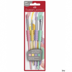 Pędzle szkolne kolor pastel 4 szt blister 481620 FC - 1