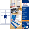 Wizytówki Avery Zweckform 85x54 mm, białe, matowe, 250 sztuk, 185 g, 25 arkuszy, z mikroperforacją
