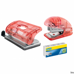 Zszywacz mini Rapid Colour Breeze F4, koralowy, do 10 kartek, 5 lat gwarancji