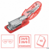 Zszywacz mini Rapid Colour Breeze F4, koralowy, do 10 kartek, 5 lat gwarancji