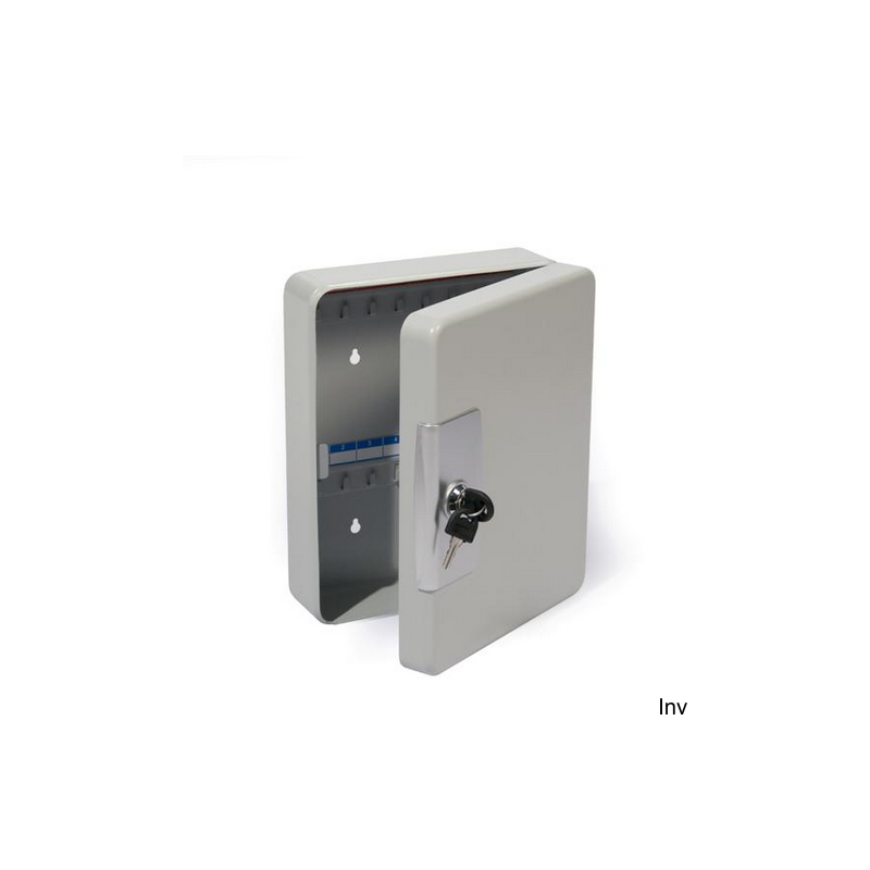 Szafka metalowa na klucze Argo 250x200x78 mm, szara, 32 miejsca, z zamkiem i 40 zawieszkami