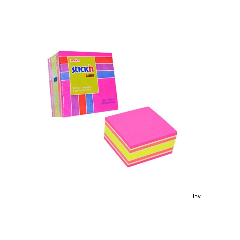 StickN Bloczek samoprzylepny Magic Pads 76x76 mm 400 sztuk mix różowy/żółty