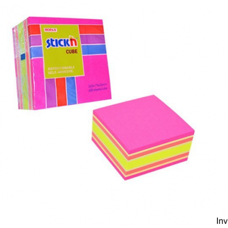 StickN Bloczek samoprzylepny Magic Pads 76x76 mm 400 sztuk mix różowy/żółty