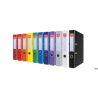 Segregator Office Products A4 55mm czarny z szyną, PP, 1,9mm, 1170gsm, z wymienną etykietą