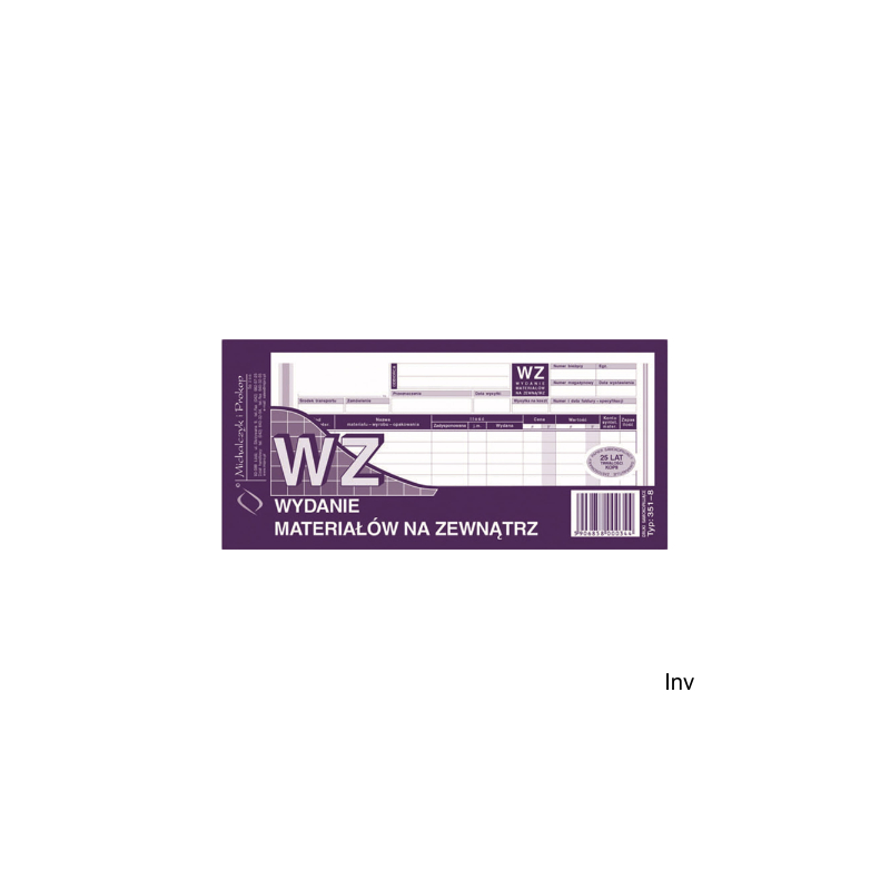 351-8 WZ wydanie materiałów na zewnątrz 1/3 A4 80 kartek Michalczyk i Prokop