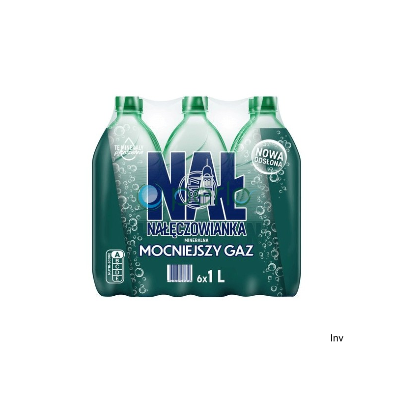 Woda NAŁĘCZOWIANKA mocniejszy gaz 1.0L butelka PET zgrzewka 6 szt. KAUCJA