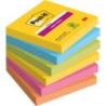 Karteczki samoprzylepne Post-it Super Sticky, CARNIVAL, 76x76mm, 6x90 kart.