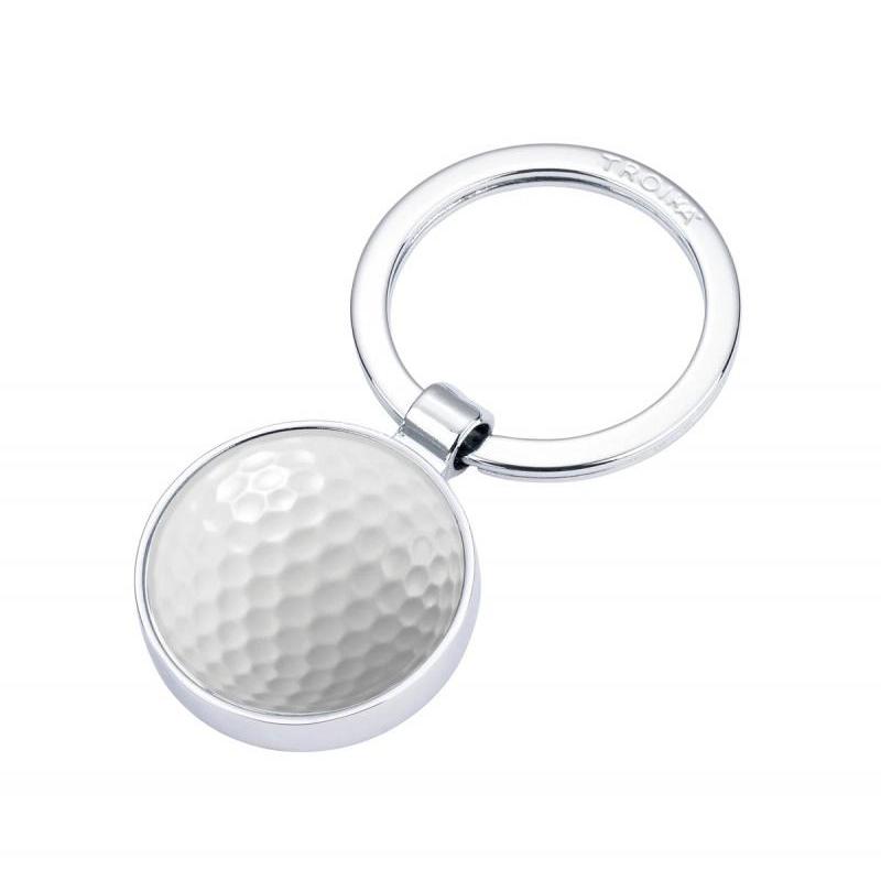 Brelok TROIKA Golf, chromowany, srebrno-biały
